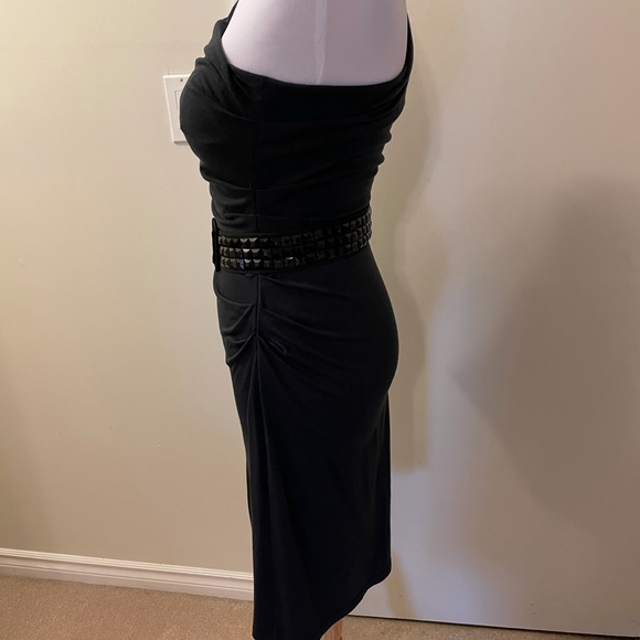 BCBGMaxAzria one shoulder dress with belt - Picture 9 of 13
